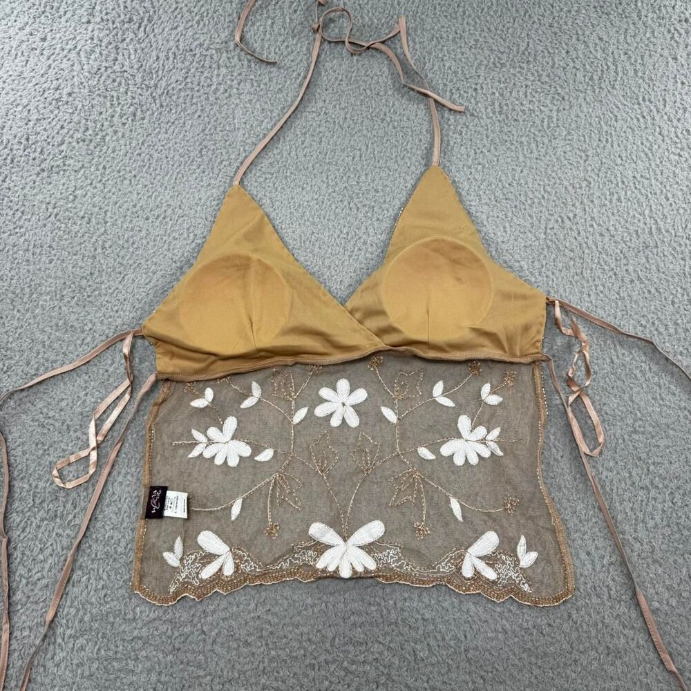 American-vintage Women's Tan and Yellow Vest - Picture 2 of 8